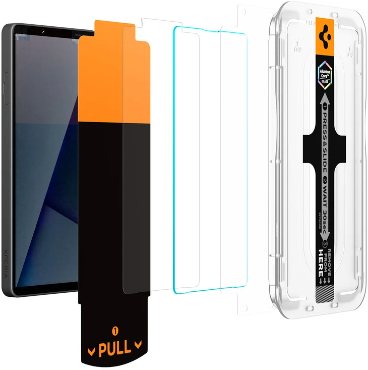 „Spigen Glass tR EZ Fit Pro“ 2 vnt., skaidrūs – „Sony Xperia 10 VII“