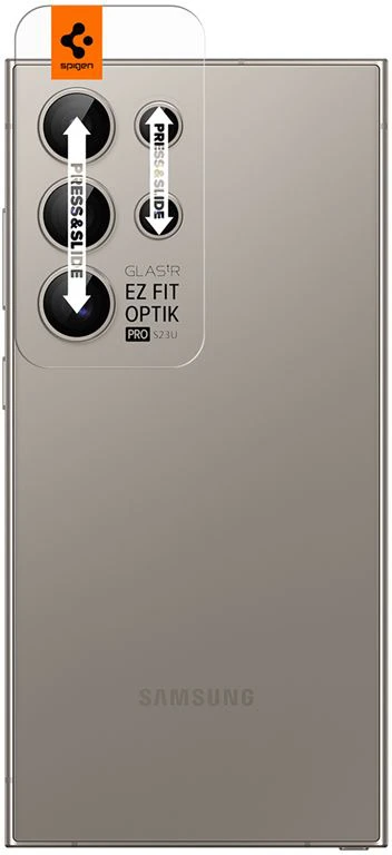 Spigen Glass tR EZ Fit Optik Pro 2 Pack, pilka - Samsung Galaxy S24 Ultra