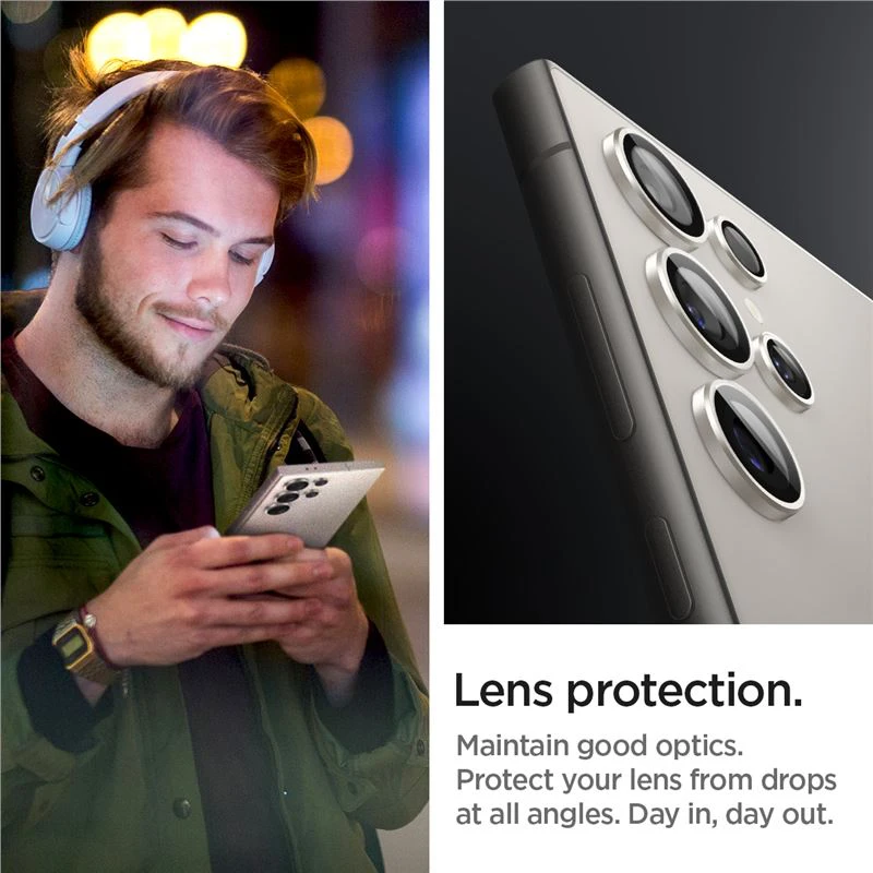 Spigen Glass tR EZ Fit Optik Pro 2 Pack, pilka - Samsung Galaxy S24 Ultra