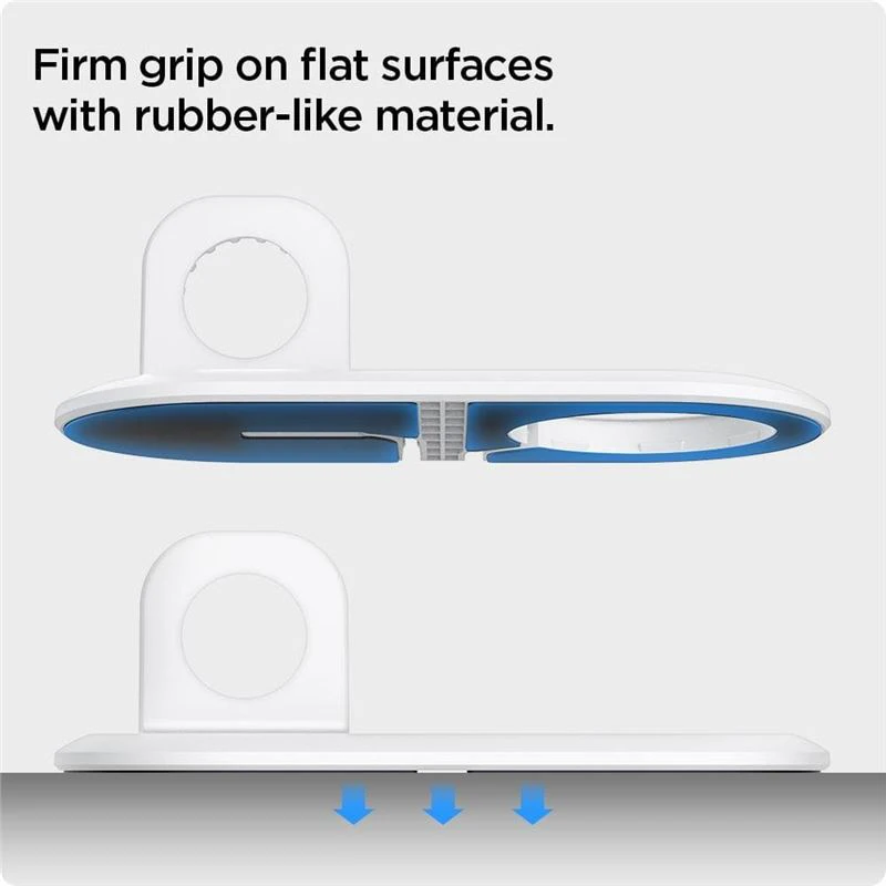Laikiklis-stovas SPIGEN MAG FIT DUO MagSafe/Watch baltas