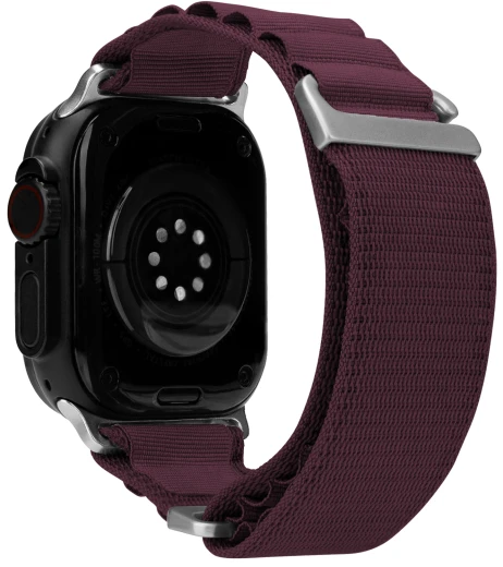 Mobilize Nylon Watch Band - Alpine - Titanium Connector - for Apple 38/40/41mm - Bordo