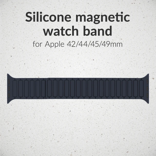 Mobilize silikoninė magnetinė laikrodžio apyrankė Apple 42/44/45/49 mm laikrodžiams - Mėlyna