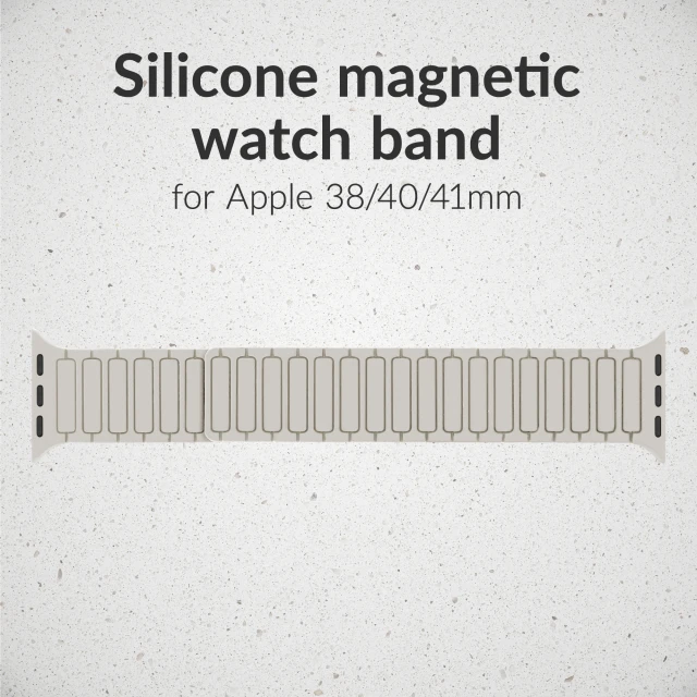 „Mobilize“ silikoninė magnetinė laikrodžio apyrankė, skirta „Apple“ 38/40/41 mm dėklui – „Starlight“