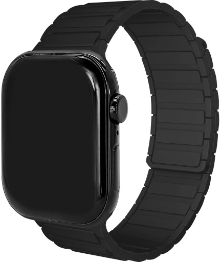 Mobilize silikoninė magnetinė laikrodžio apyrankė Apple 42/44/45/49 mm laikrodžiams - Juodas
