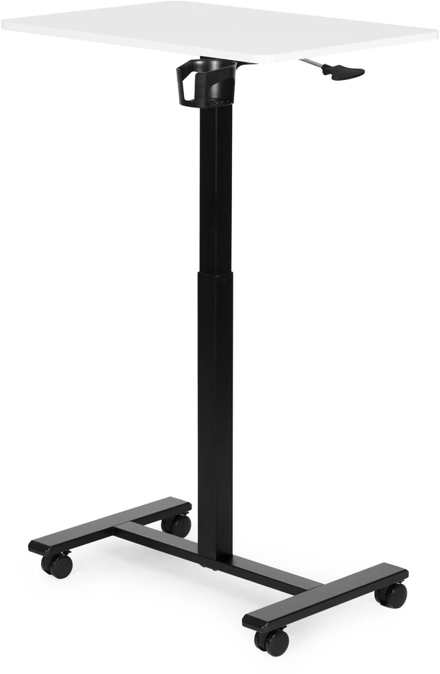 Mobilus baltas reguliuojamo aukščio stalas 70x48 cm ModernHome