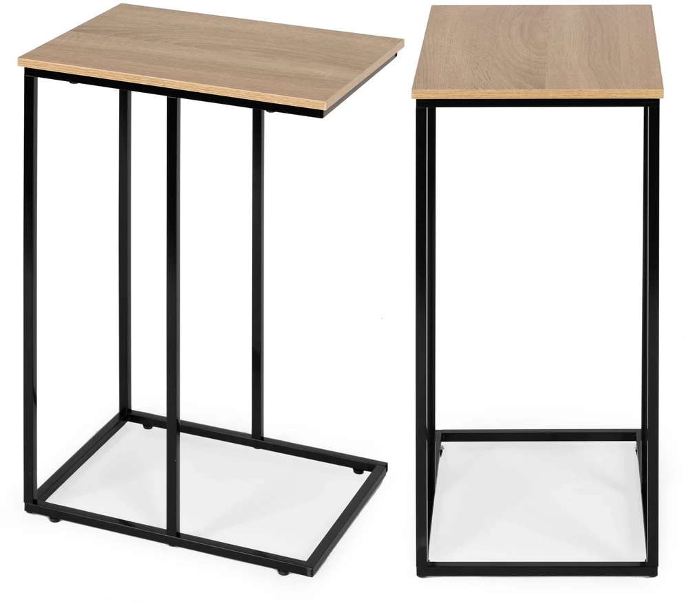 Mobilus šoninis staliukas nešiojamam kompiuteriui su metaliniu rėmu, ModernHome
