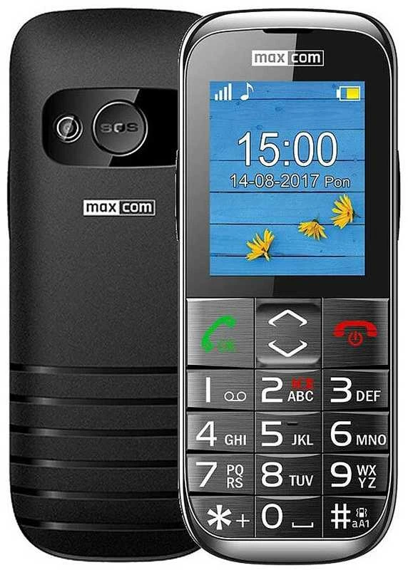 Mobilusis telefonas GSM MAXCOM MM 720 SE juodos spalvos