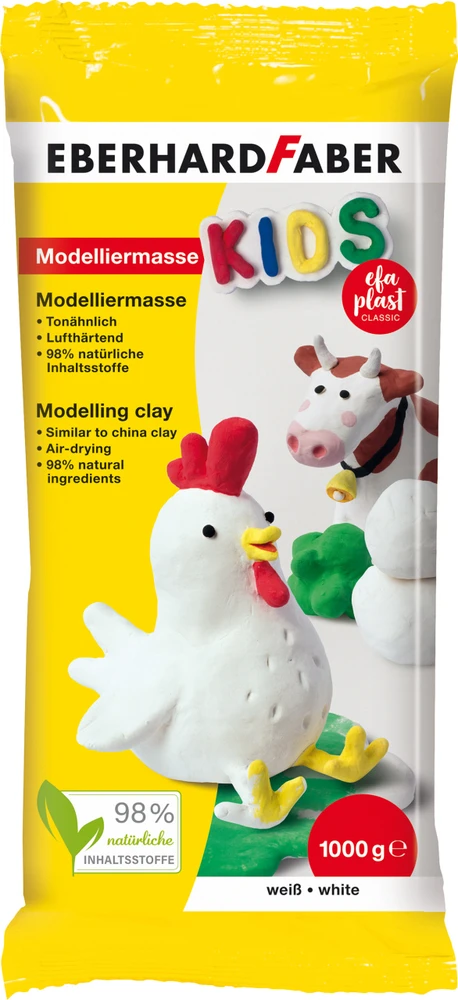 Modelinas EberhardFaber, Kids, 1kg, baltos spalvos