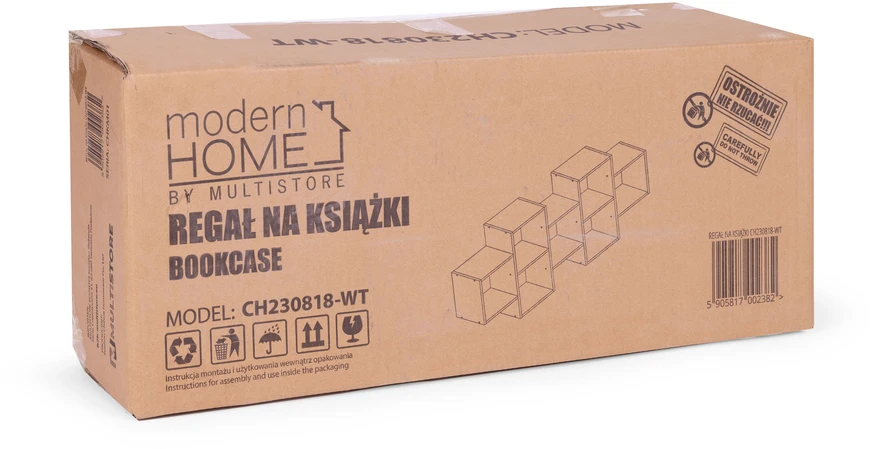 Modernhome Moderni pakabinama lentyna su 8 lentynomis, balta