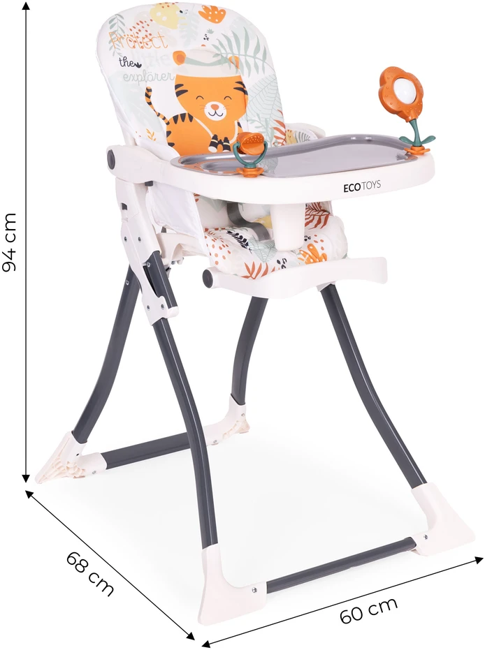 Sulankstoma maitinimo kėdutė vaikams su žaislais, ECOTOYS