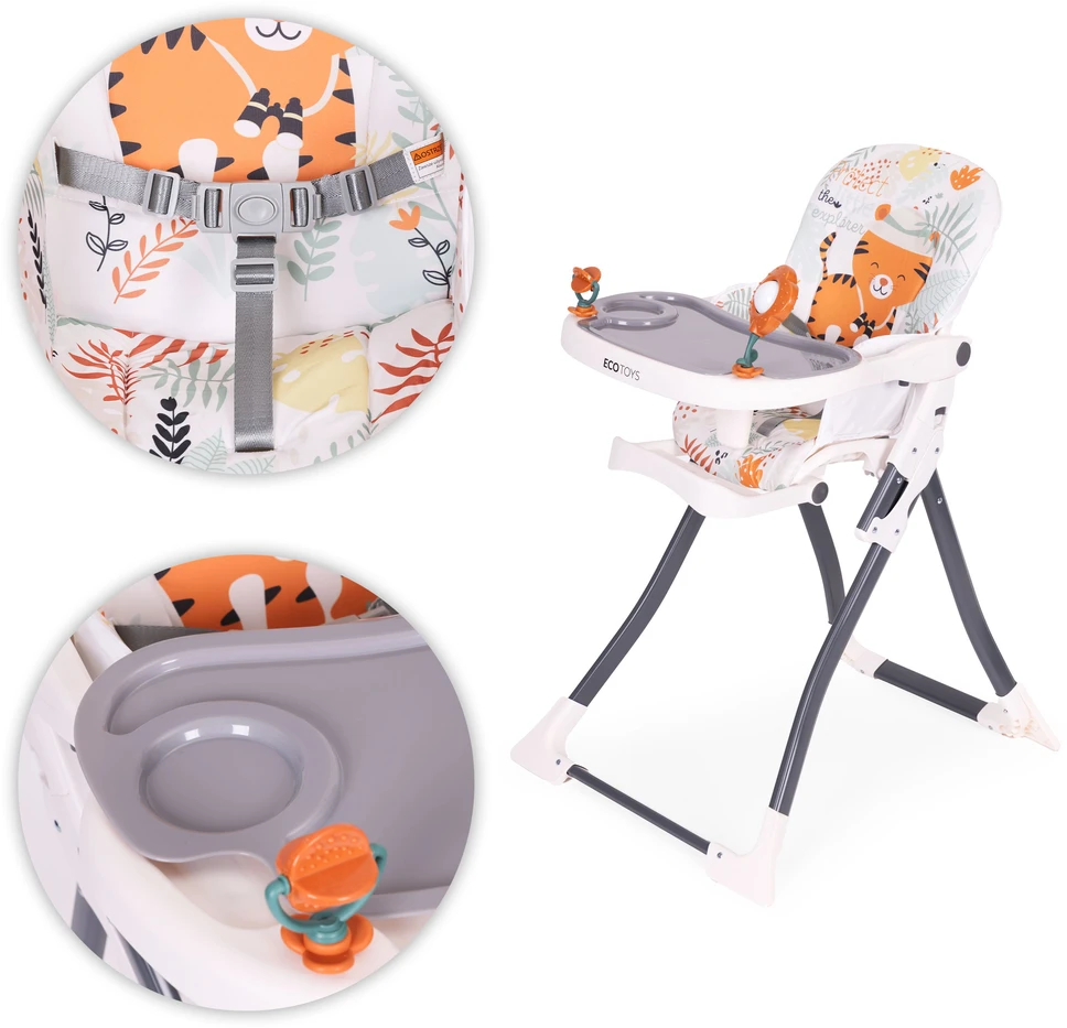 Sulankstoma maitinimo kėdutė vaikams su žaislais, ECOTOYS