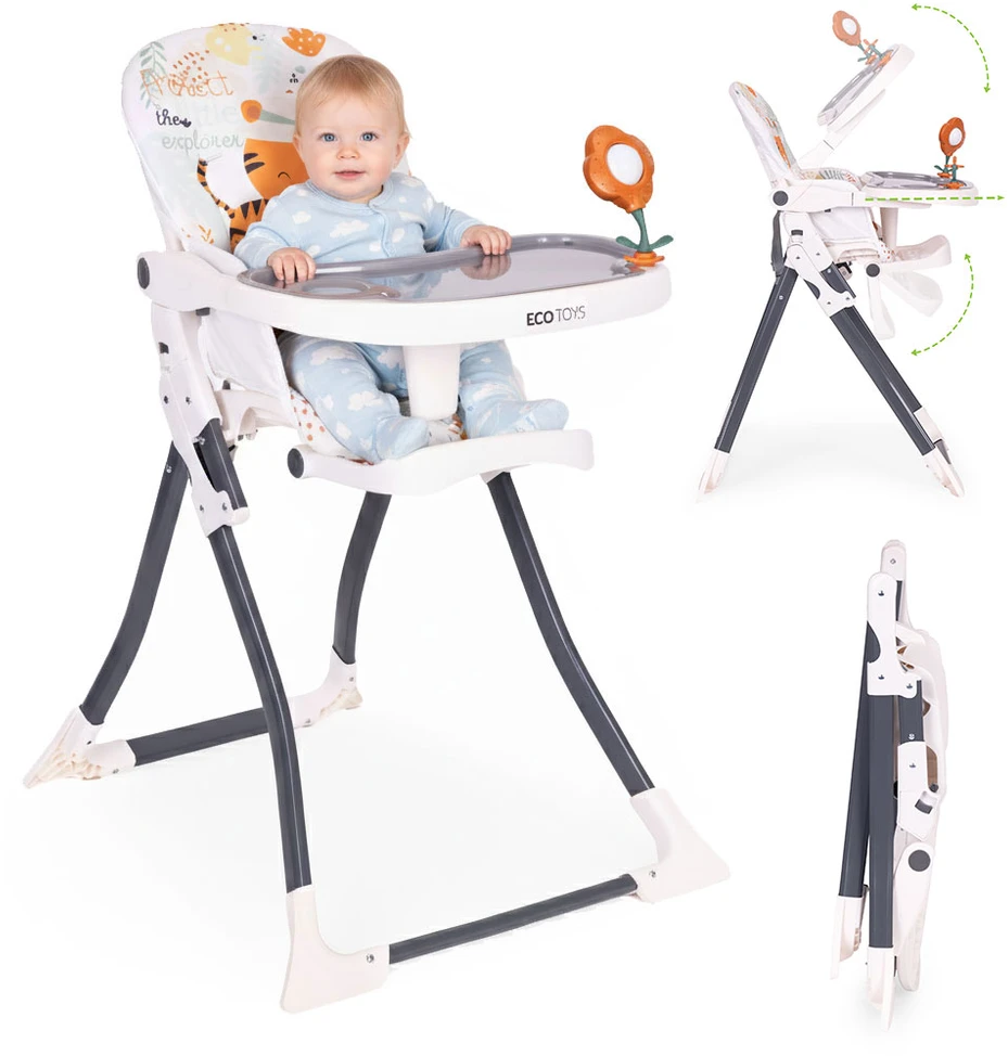 Sulankstoma maitinimo kėdutė vaikams su žaislais, ECOTOYS