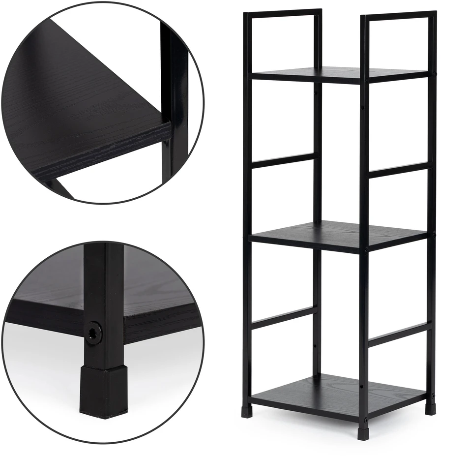 Modernhome Moderni lentyna, metalinis rėmas, LOFT, juoda