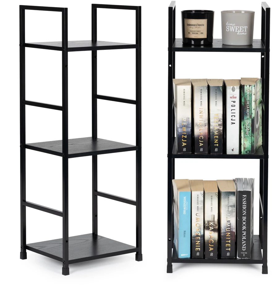 Modernhome Moderni lentyna, metalinis rėmas, LOFT, juoda