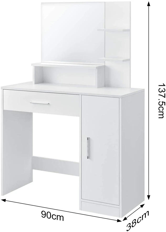 Kosmetinis staliukas ModernHome, baltas