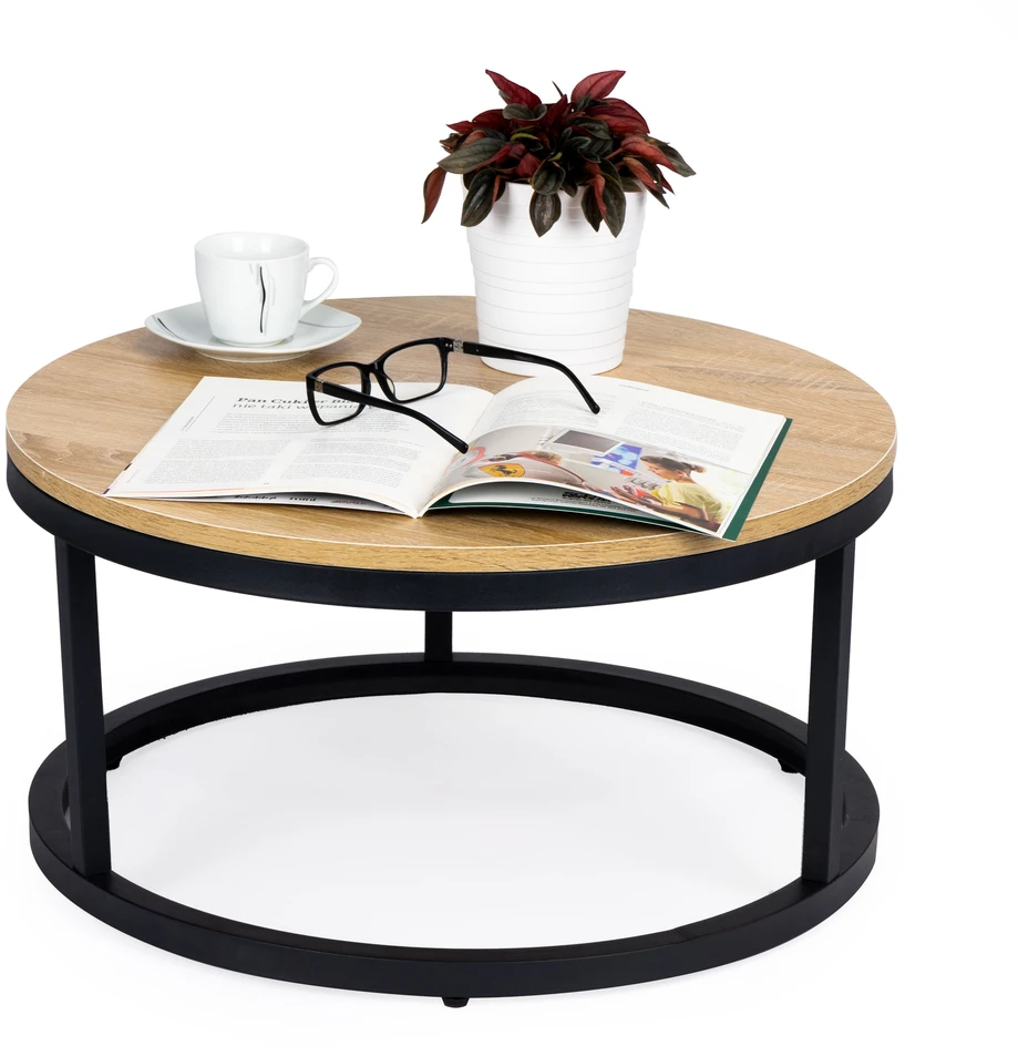 Modernhome Kavos staliukas Modern Home, 60 cm, juodas/rudas