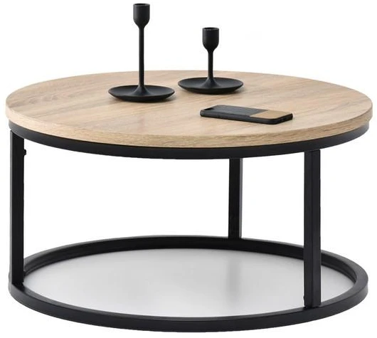Modernhome Kavos staliukas Modern Home, 60 cm, juodas/rudas