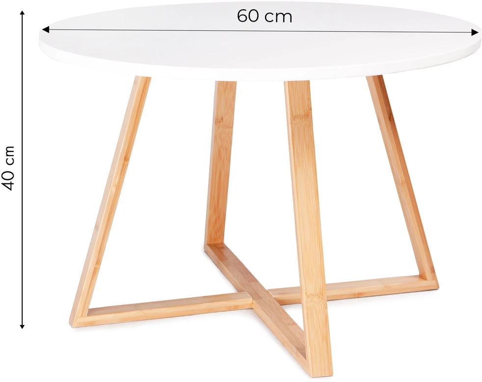 Modernhome Modernus skandinaviškas kavos staliukas 60cm