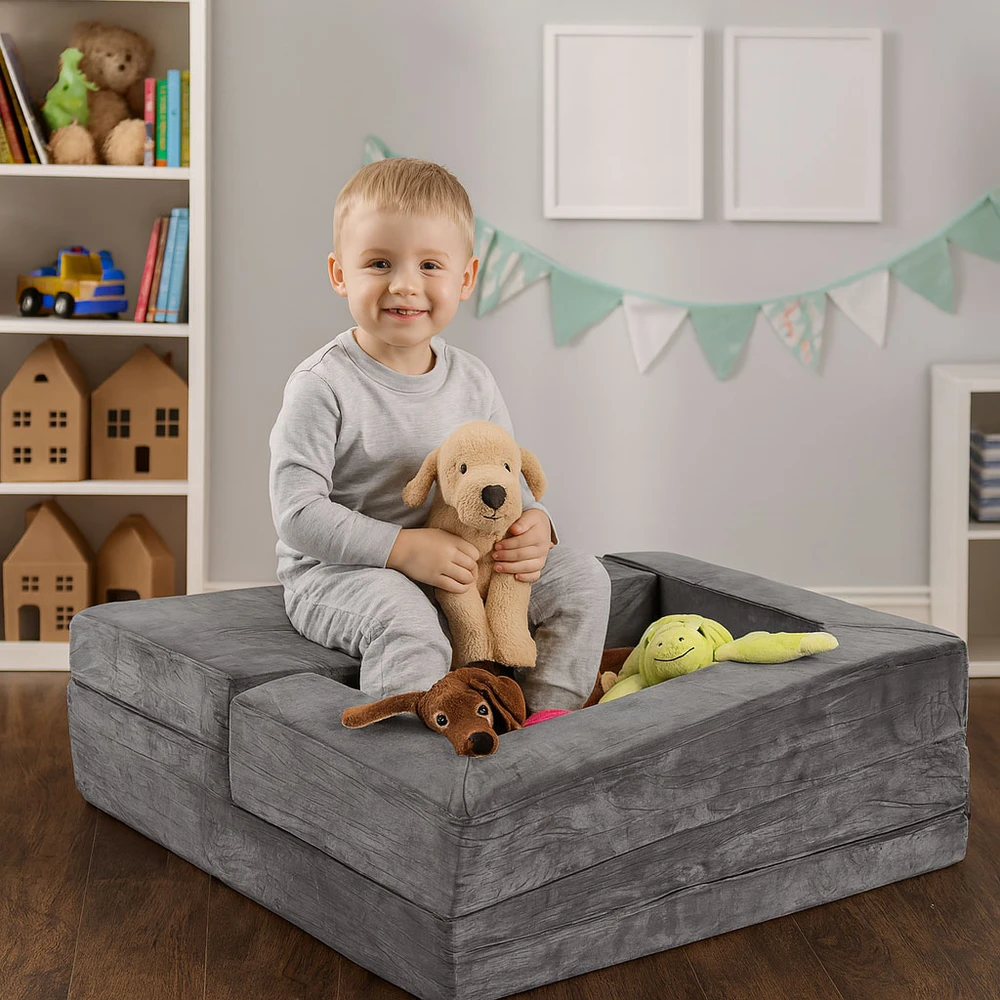 Ecotoys Didelė modulinė pilka sofa