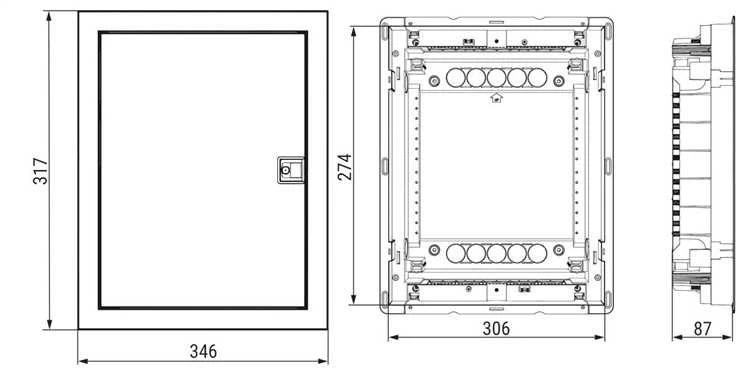 Modulinis skydas ETI ECG14MEDIA-I, potink, IP30, 14 mod.