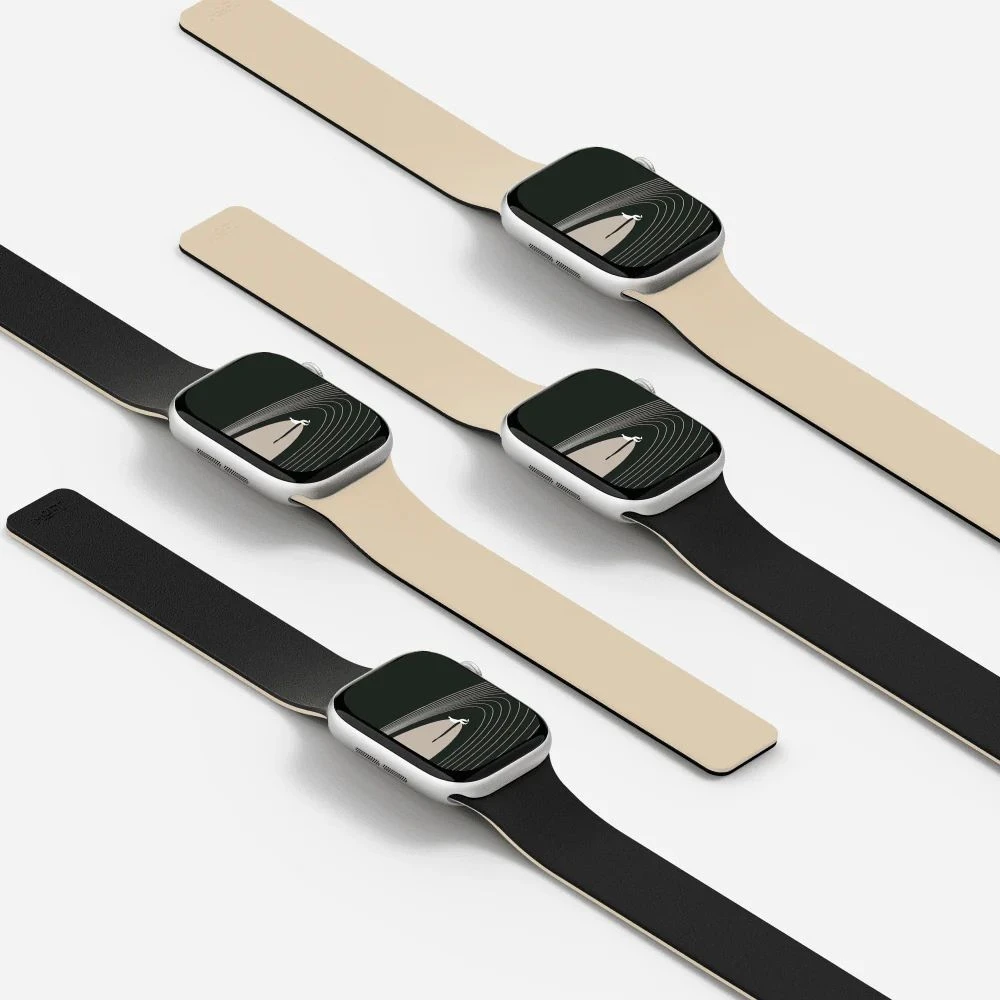 Moft Snap Duo apyrankė for Apple Watch 1-5/6/7/8/9/10/11/SE/SE 2/SE 3 (38/40/41/42 mm) baltos spalvos/blac