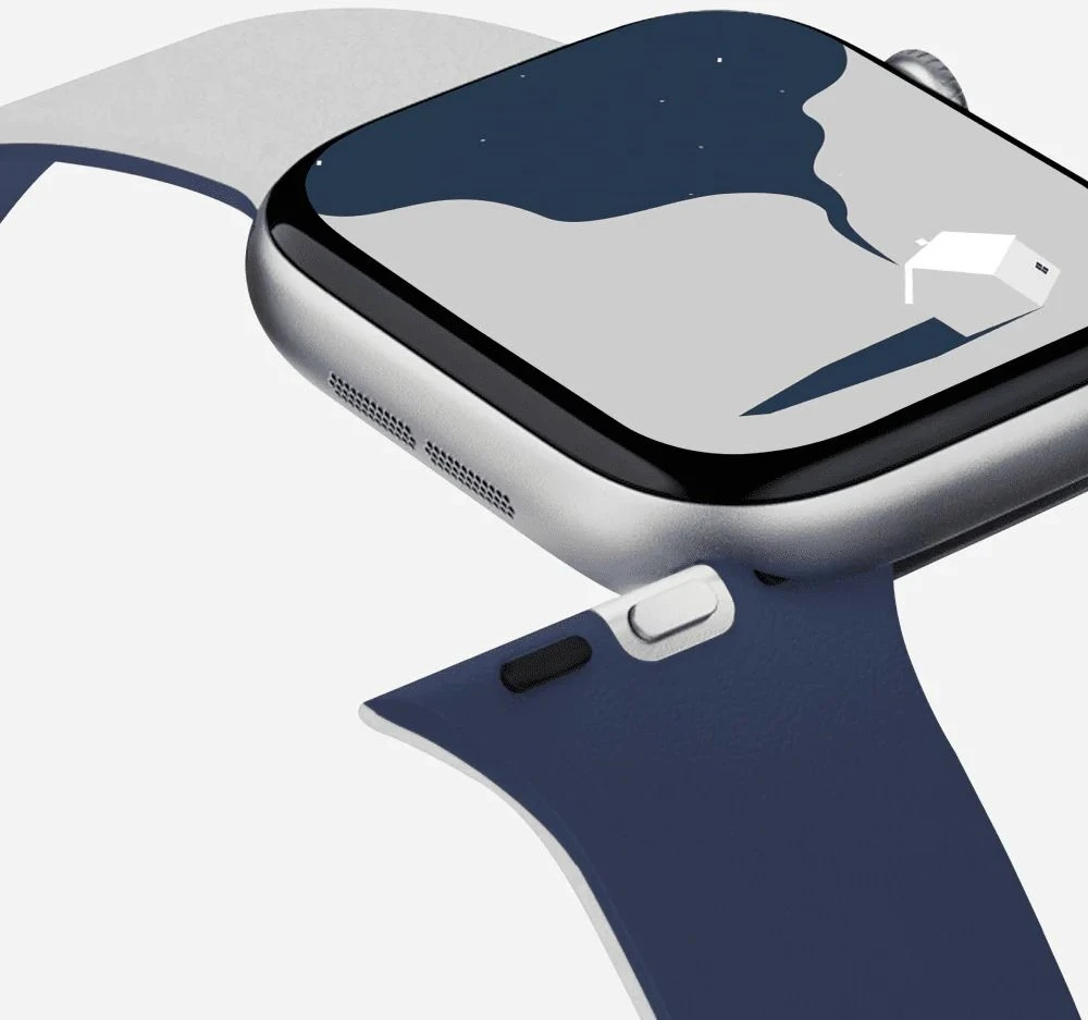 Moft Snap Duo apyrankė for Apple Watch 1-5/6/7/8/9/10/11/SE/SE 2/SE 3 (38/40/41/42 mm) navy mėlynas/misty