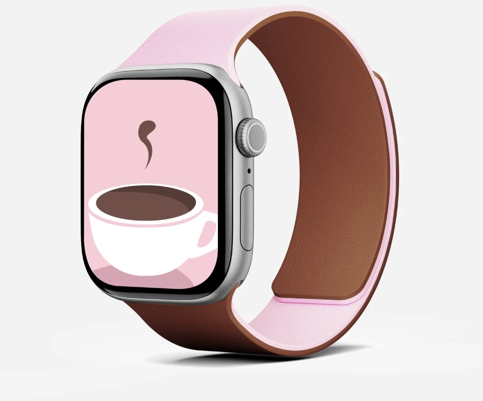 Moft Snap Duo apyrankė for Apple Watch 1-5/6/7/8/9/10/11/SE/SE 2/SE 3 (38/40/41/42 mm) rožinės spalvos/rudos spalvos