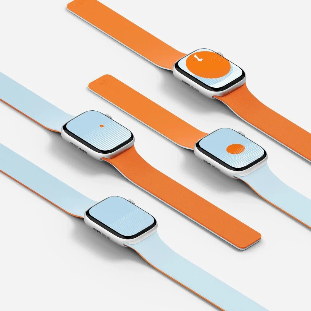 Moft Snap Duo apyrankė for Apple Watch 1-5/6/7/8/9/10/11/SE/SE 2/SE 3 (38/40/41/42 mm) sunrise/shooting