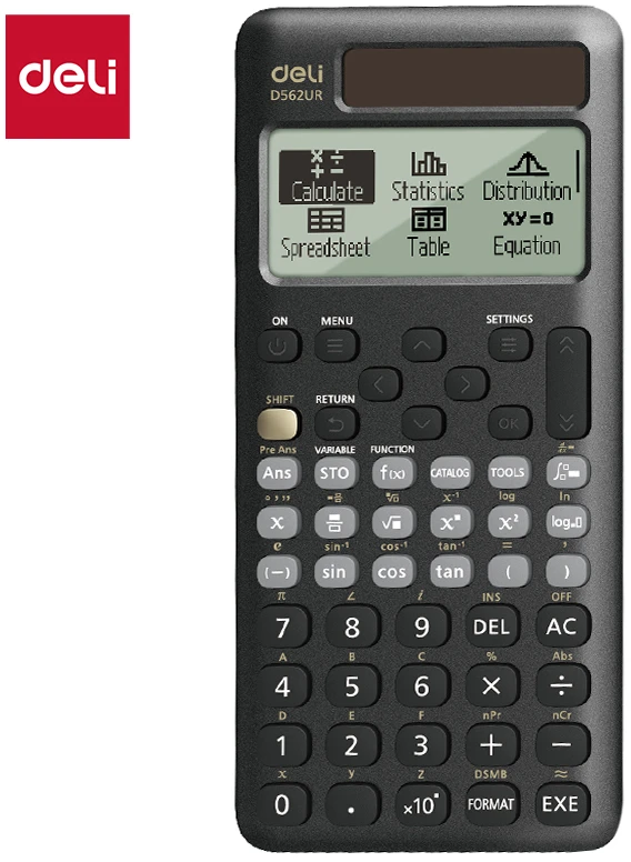 Mokslinis skaičiuotuvas DELI 562F juodas