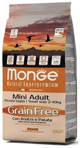 Monge begrūdis mini adult sausas pašaras (antiena ir bulvės) 2,5kg