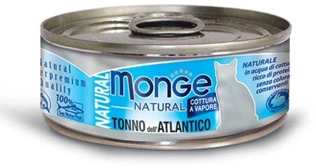 Monge kons.pašaras katėms su Atlanto tuno gabalėliais savo sultyse 80g