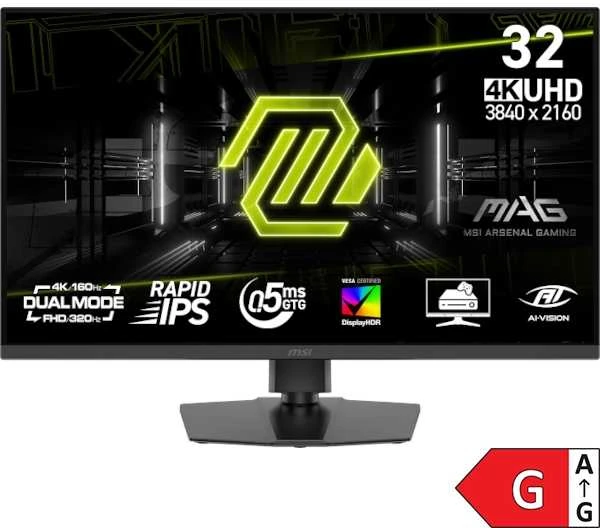 Monitorius MSI MAG 322URDF E16 - 320Hz Full HD | 160Hz 4K | Rapid IPS | 31.5"