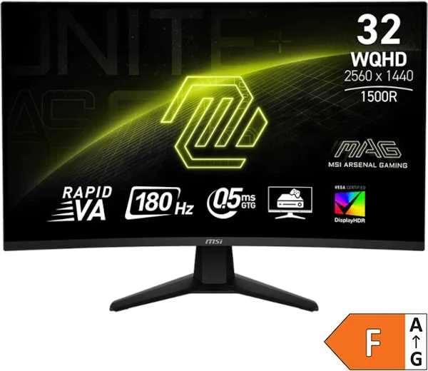 Monitorius - MSI MAG 32CQ6F 31,5" 2560x1440 Išlenktas Juodas