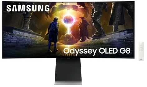 Monitorius Samsung | LS34DG850SUXDU | 34 " | OLED | 21:9 | 175 Hz | 0.03 ms | 3440 x 1440 pikselių | HDMI jungtys quantity 2 | Sidabrinis