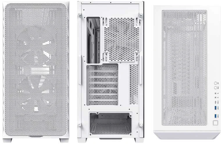 „Montech AIR 903 Base Midi-Tower“, grūdintas stiklas – baltos spalvos