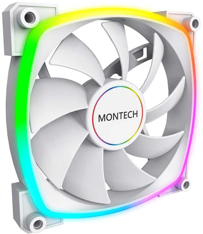 Montech AX140 PWM ARGB korpuso ventiliatorius – 140mm, baltos spalvos