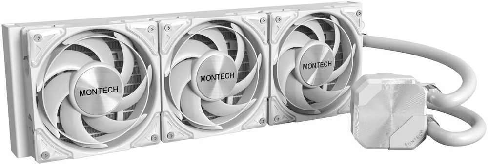 „Montech HyperFlow Silent All-in-One“ skysčio aušintuvas – 360 mm, baltos spalvos