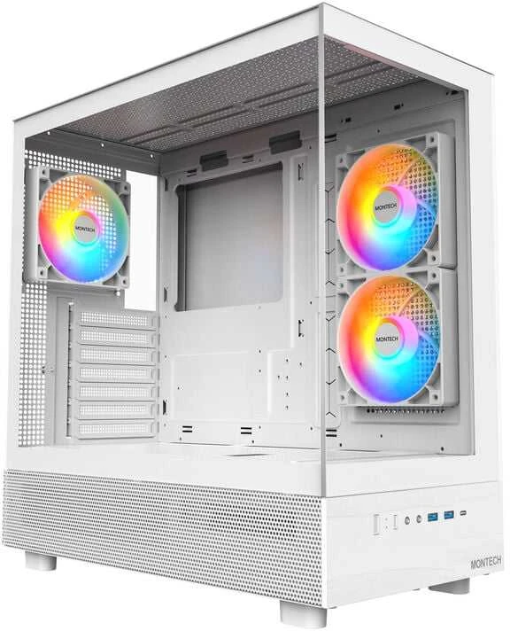 Montech XR Mid Tower, grūdintas stiklas – Baltas