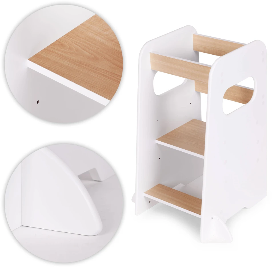 Montessori virtuvės pagalbininkas, reguliuojamas vaikiškas laiptelis-kėdutė ECOTOYS