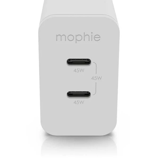 Mophie 45W įkroviklis su dviem USB-C jungtimis