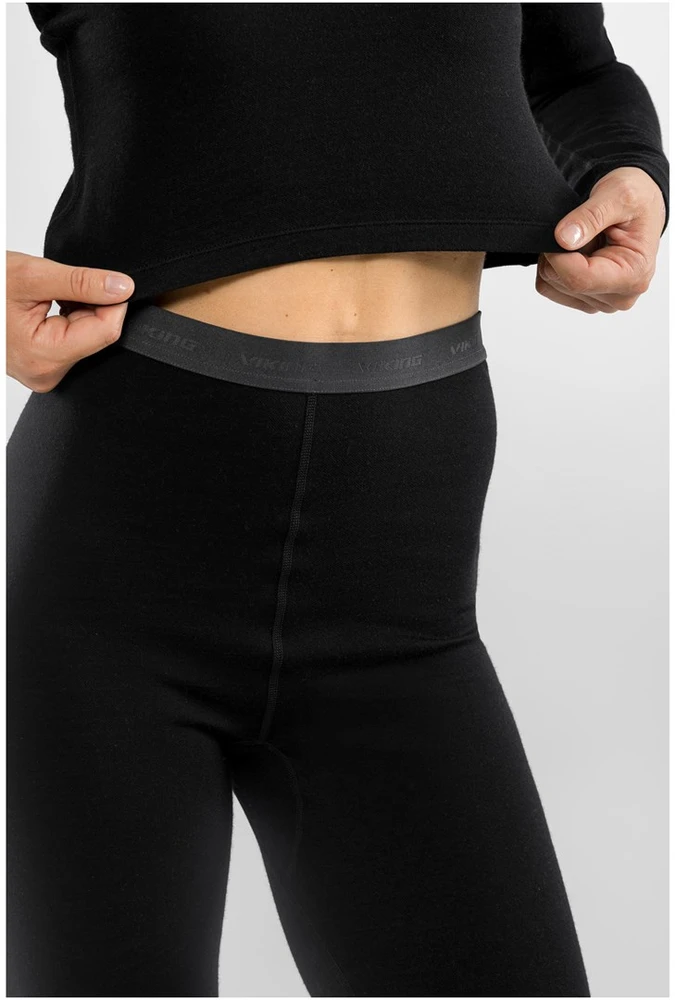 Moteriški apatiniai drabužiai VIKING Meriboo Lady Set Merino juoda M