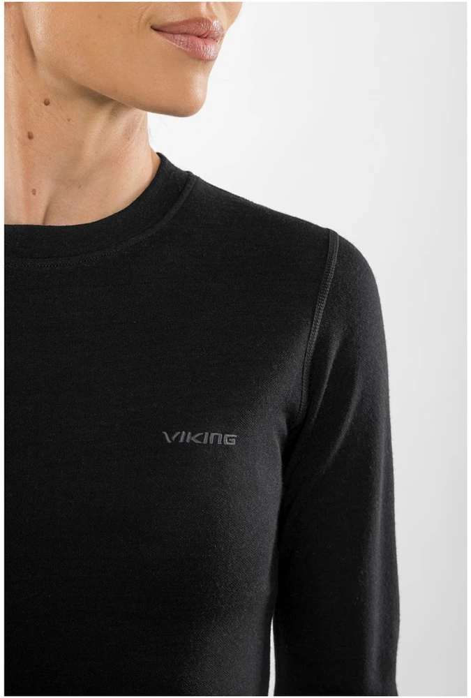 Moteriški apatiniai drabužiai VIKING Meriboo Lady Set Merino juoda M