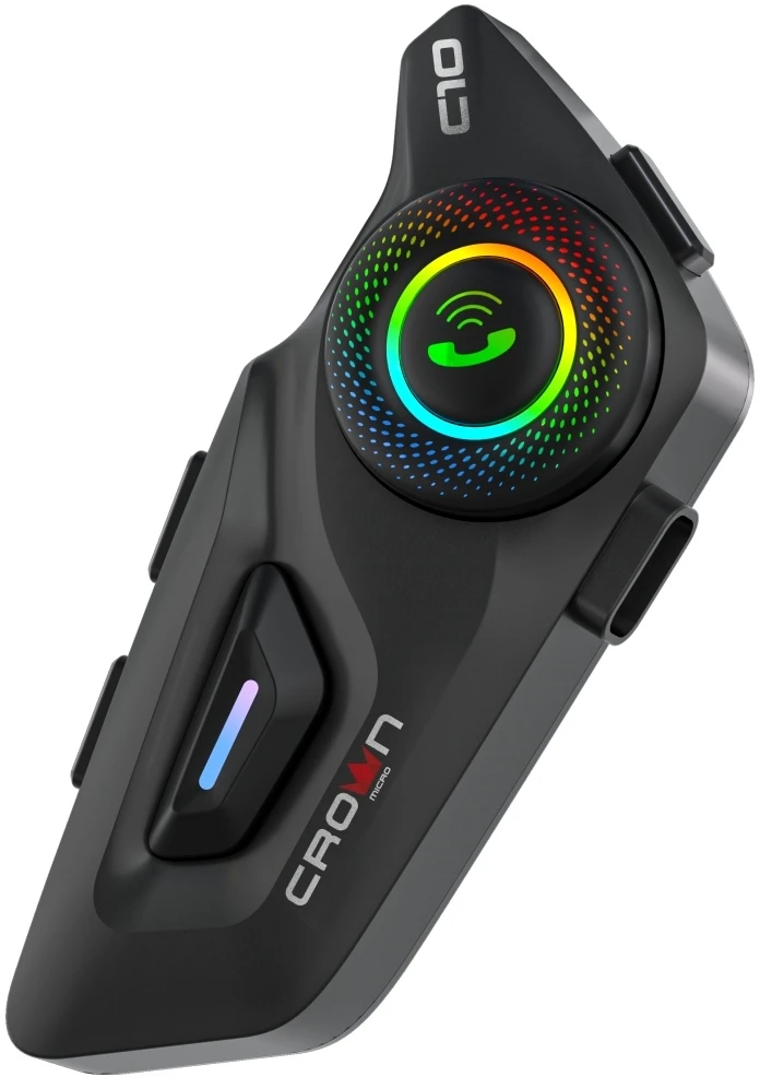 Motorcycle intercom Crown C10 Bluetooth 5.3 juodos spalvos