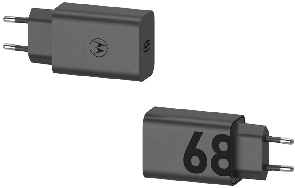 Laidinis įkroviklis Motorola TurboPower 68W USB-C with cable USB-C to USB-C 1m juodos spalvos
