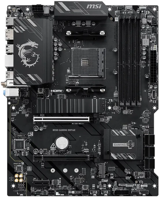 MSI B550 GAMING WIFI6E pagrindinė plokštė AMD B550 AM4 lizdas