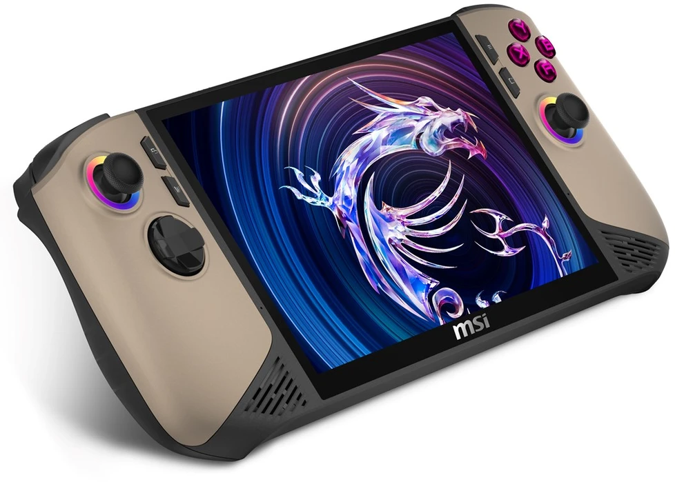 MSI Claw 8 AI+ A2VM-037PL portable game console 20.3 cm (8") 1 TB Jutiklinis ekranas Wi-Fi rusvai gelsvas