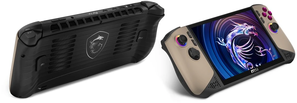 MSI Claw 8 AI+ A2VM-037PL portable game console 20.3 cm (8") 1 TB Jutiklinis ekranas Wi-Fi rusvai gelsvas