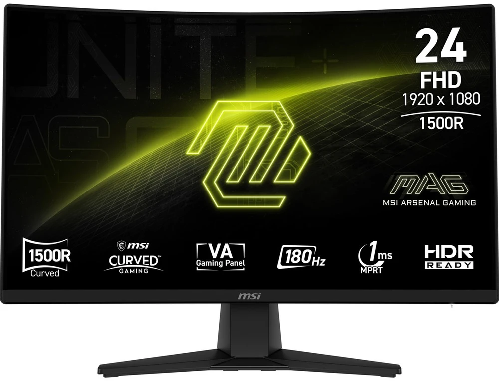 Monitorius MSI MAG 242C - 23,6" | VA išlinkis 1500R | „Full HD“ | 1 ms | 180 Hz