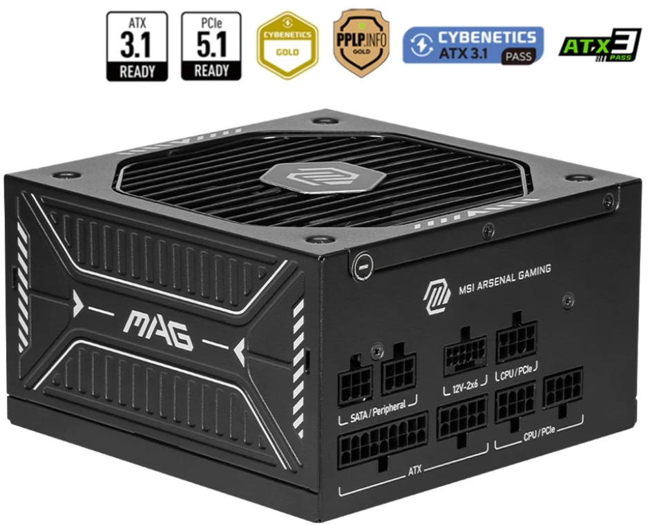 750W MSI įkroviklis MAG A750GLS PCIE5