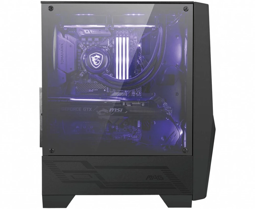 MSI MAGFORGE100M kompiuterio korpusas „Midi Tower“ Juoda, Permatomas